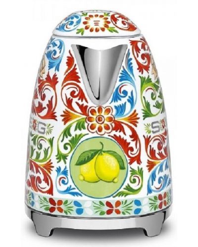 Електрическа кана Smeg - KLF03DGEU, 2400W, 1.7 l, многоцветна, Dolce & Gabbana - 4